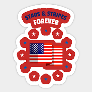 Stars & Stripes Forever Independence Day Sticker